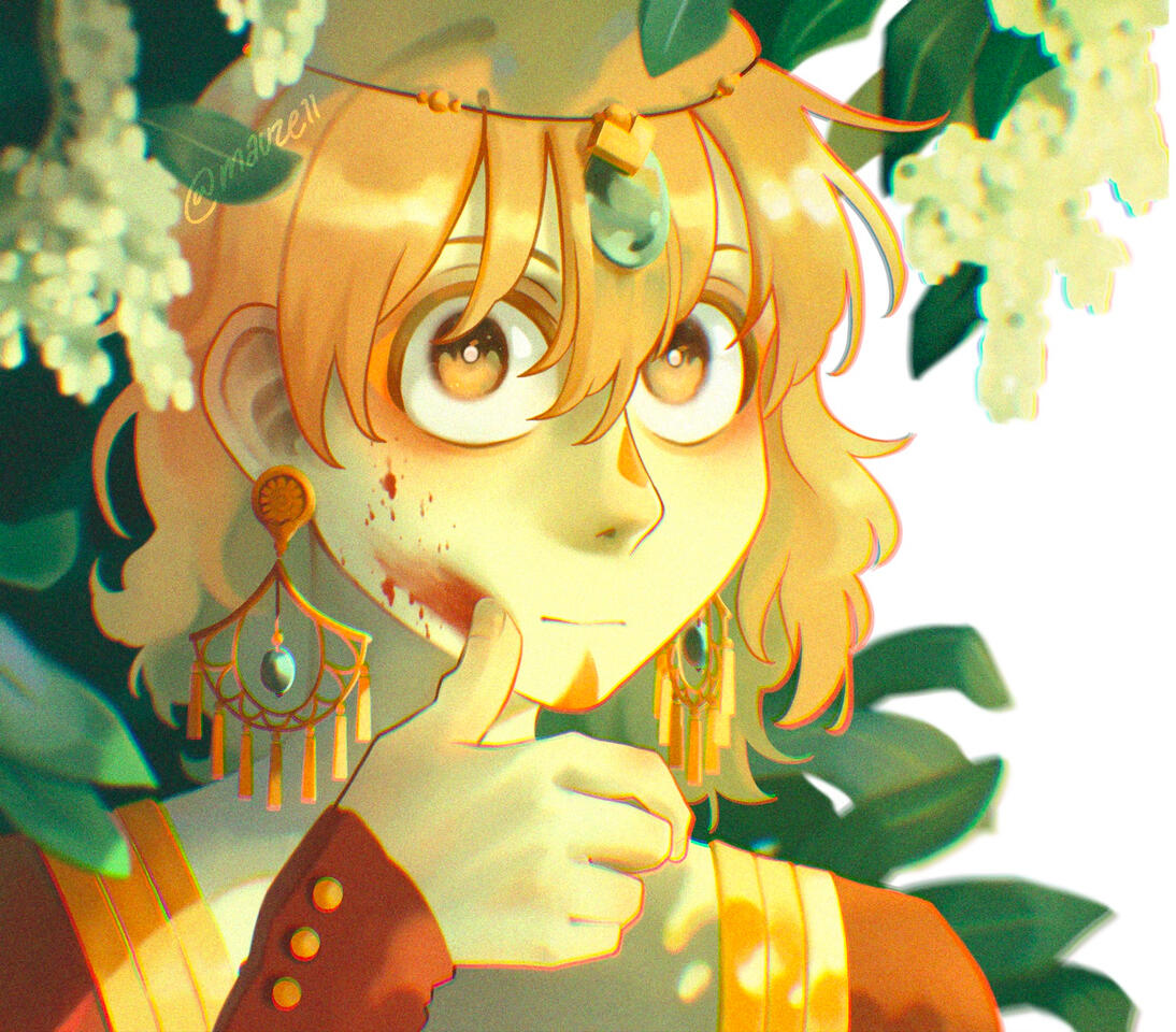 Mar. 2024. An illustration I made for my business card, but also for fun because I hadn't painted in a while!