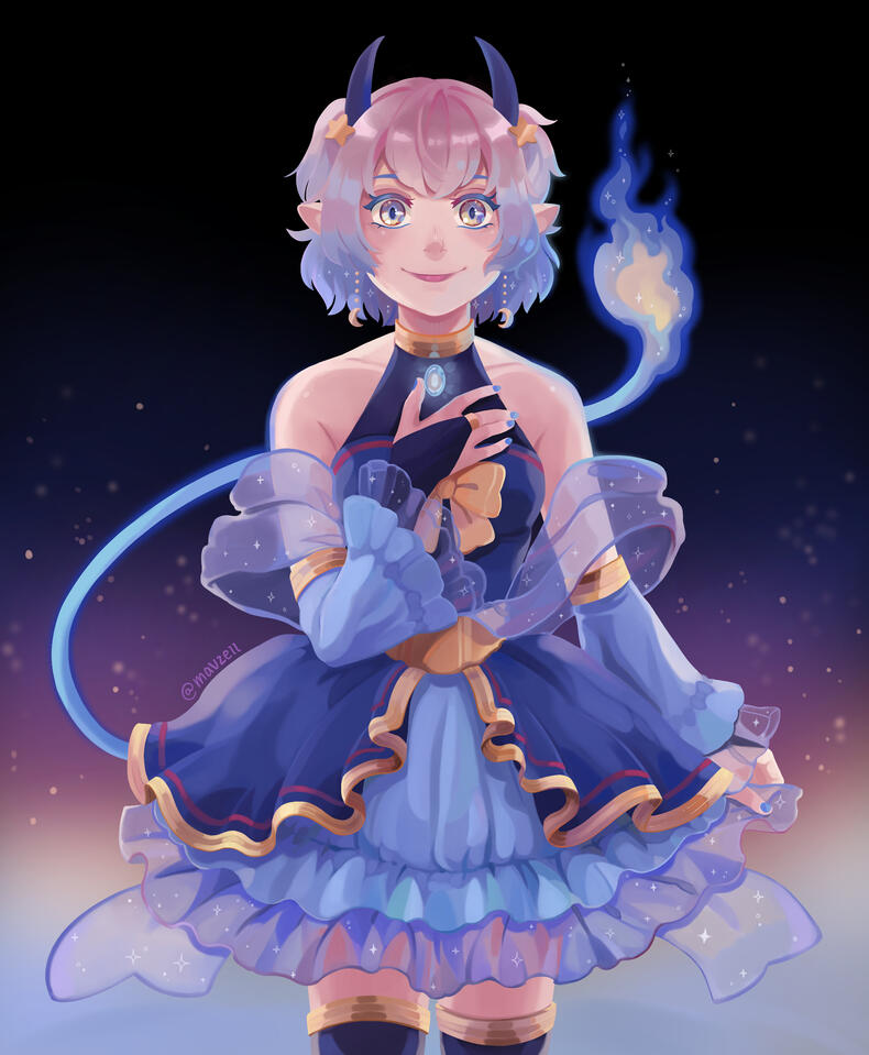 Jul. 2020. An original character I designed for a "Draw This in Your Style" challenge on Instagram.