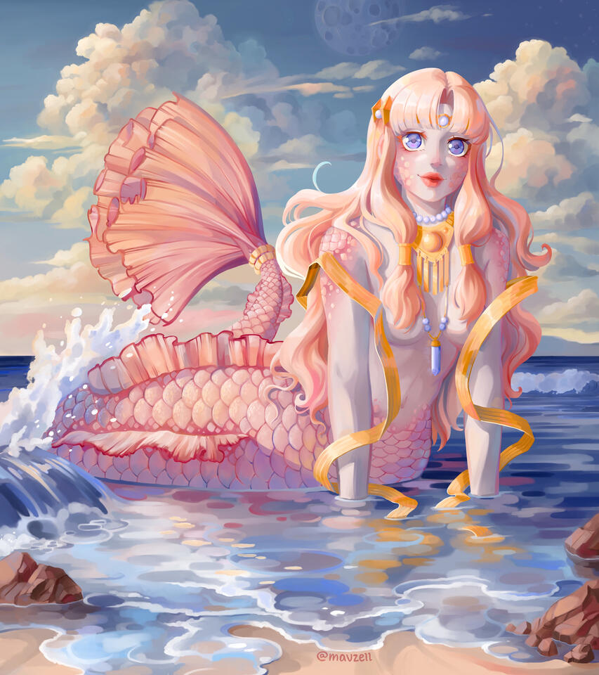 May 2020. An illustration I made for the annual event "Mermay."